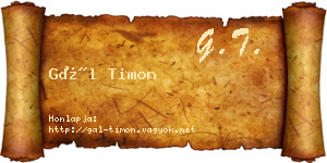 Gál Timon névjegykártya